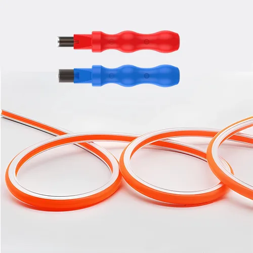 Vista 12 de JARBIH Cubierta de tira de luz LED flexible de neón separada, 16.4 pies 0.236 in sin desgaste, cubierta de difusor de silicona flexible con 2