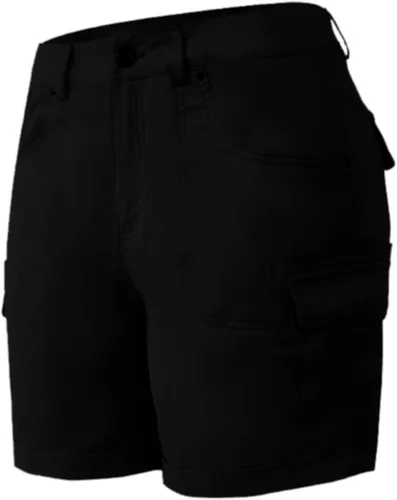 Vista 4 de Pantalones cortos de tiro alto, holgados, de cintura alta, deportivos, casuales, para trabajo, pantalones cortos de golf, pantalones cortos