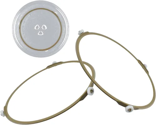 Vista 8 de Anillo giratorio de microondas, soporte de bandeja de placa de vidrio para horno de microondas de 7 pulgadas, anillo de soporte de rodillo giratorio