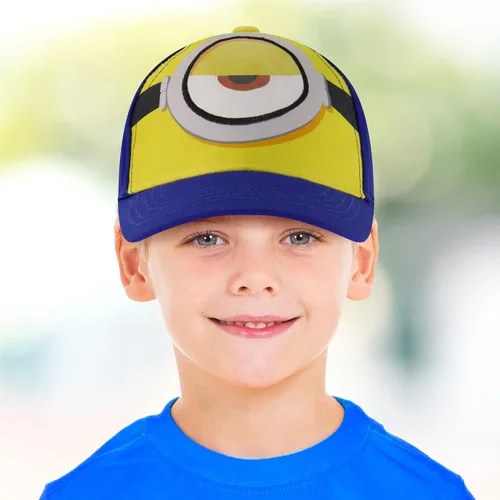Vista 2 de Minions Gorra de béisbol para niños y gorra ajustable para niños de 4 a 7 años, Multi