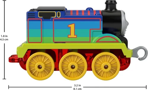Vista 5 de Thomas & Friends Fisher-Price GYV69 Rainbow Thomas - Motor de tren para niños en edad preescolar a partir de 3 años, rojo, 1.8 in*1.2 in*3.1 in