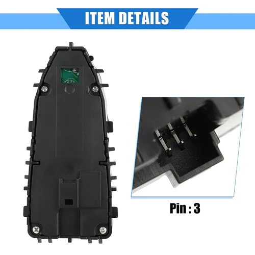 Vista 5 de Interruptor de control de ventana compatible con Mercedes-Benz Vito W447 2015-2018, plástico duradero negro