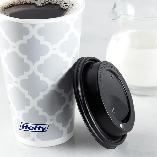 Vista 7 de Hefty - Vasos calientes desechables con tapas, 16 onzas, 20