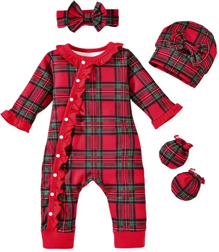 Vista 22 de Aalizzwell Mameluco para bebés niñas, traje de otoño invierno con accesorios Guepardo