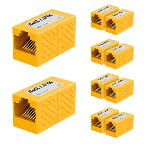 Vista 11 de iwillink Conector Ethernet RJ45, conector hembra a hembra RJ45 para cable Ethernet Cat7 Cat6 Cat5e Cat5, adaptador extensor, paquete de 5, negro