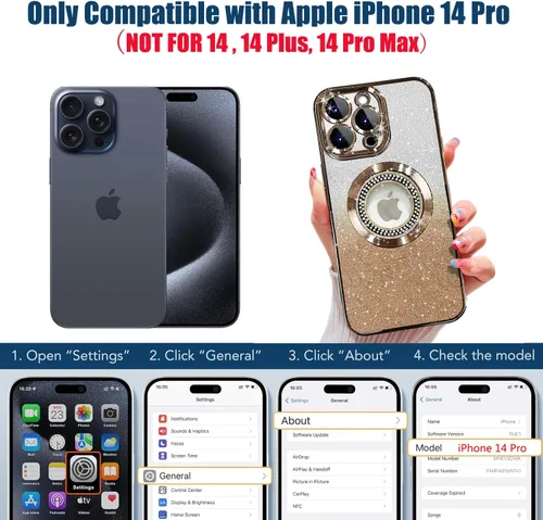 Vista 119 de Misscase Funda magnética con purpurina para iPhone 11 compatible con MagSafe, protección completa, delgada, a prueba de golpes, antiarañazos