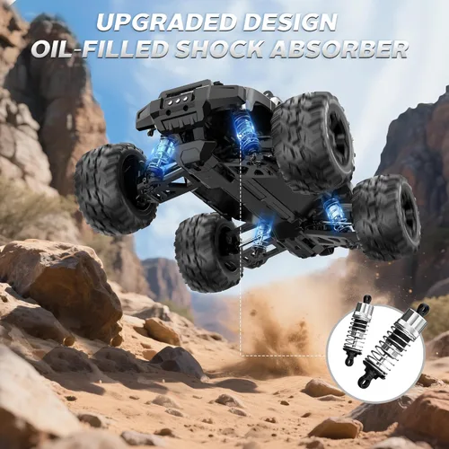 Vista 4 de Evmore 1/16 Coches RC Sin Escobillas para Adultos y Niños, Rápido 34 Mph, Coche RC Eléctrico 4WD de Alta Velocidad, Camión RC de Control Remoto Todo
