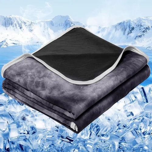 Vista 23 de inhand Manta refrescante de tamaño individual (60 x 80 pulgadas), mantas refrescantes para personas que duermen con calor, absorbe el calor