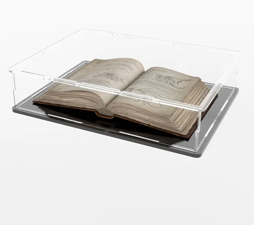Vista 28 de Vitrina de acrílico completamente ensamblada, caja de acrílico transparente de 4 pulgadas para exhibición de coleccionables, vitrina de vidrio
