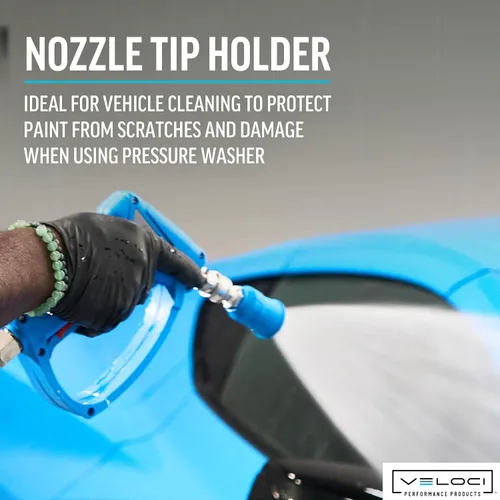 Vista 5 de MTM Hydro Acqualine - Punta de boquilla con protector de goma, 40 grados 4.0 1/4 in Quick Coupler Plug, Helps Prevent Damage to Car Paintwork