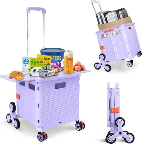 Vista 19 de Ruedas de Repuesto para Subir Escaleras para Carrito de Compras y Lavandería, Ruedas para Subir Escaleras de Carrito de Compras Triangular Trolley