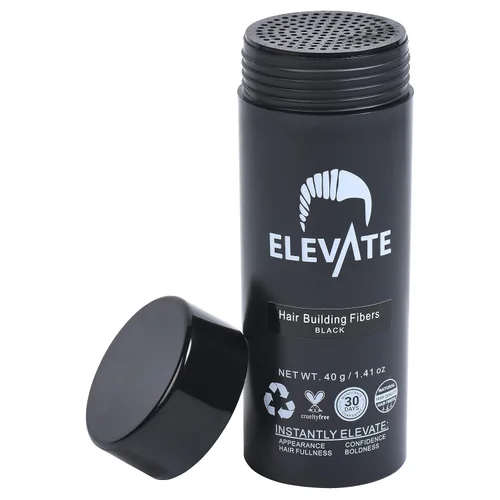 Vista 8 de ELEVATE Fibras capilares para adelgazar el cabello, tamaño grande, botella de 1.41 onzas, fibras de queratina 100% naturales indetectables