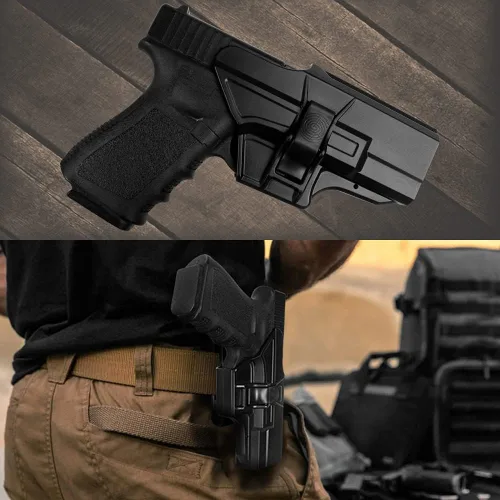 Vista 6 de Funda Glock 19, funda de polímero OWB para Glock 19, 19X, 44, 45 (Gen 1-5), Glock 23, 32 (Gen 1-4), 60 ajustables, diestros