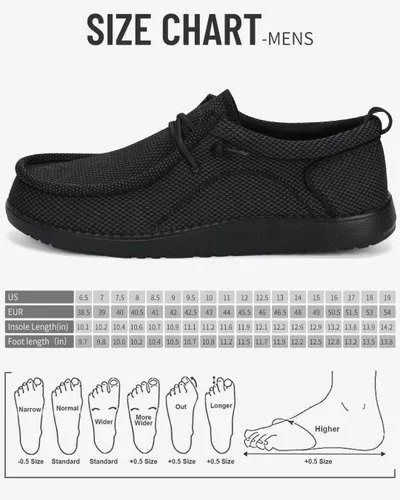 Vista 6 de 1TAZERO Zapatos anchos para hombre, mocasines casuales para caminar, zapatos ortopédicos cómodos de ancho ancho para hombres con soporte de arco