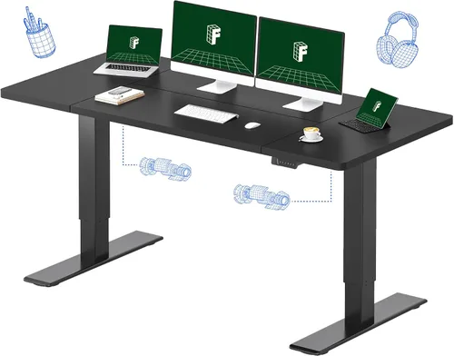 Vista 12 de FLEXISPOT Escritorio Eléctrico de Pie de Una Pieza, 40 x 24 Pulgadas Escritorio Ajustable con Superficie Sin Costuras, Controlador de Memoria