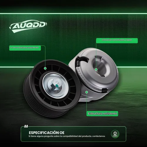 Vista 4 de AUQDD 38102 Tensor de Correa con Polea Ranurada (Para V6 4.0L) Compatible con 96-97 Ford Aerostar, 93-00 Explorer, 94-00 Ranger / 94-00 Mazda B4000