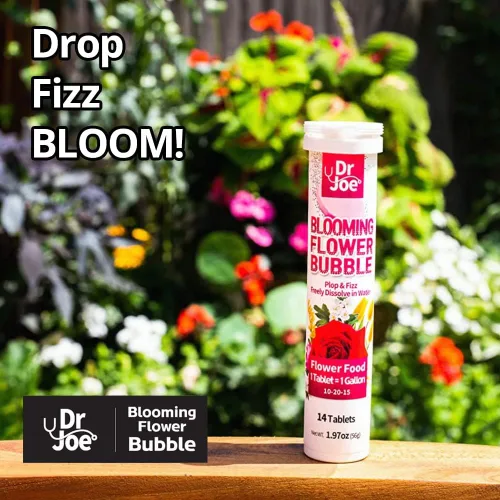 Vista 5 de Dr. Joe Blooming Flower Bubble Plant Food – Fertilizante soluble en agua (14 tabletas de burbuja, hace 14 galones, 10-20-15)