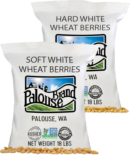 Vista 15 de Palouse Brand Granos de Trigo Blanco Suave Certificados Sin Residuos de Glifosato 1 LB Cultivado por Familias en el Estado de Washington 100%