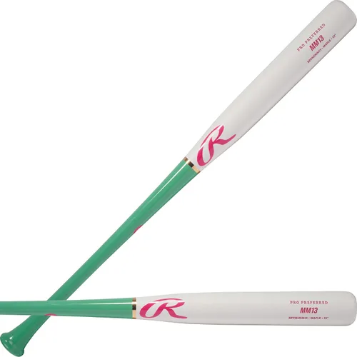 Vista 13 de Rawlings bate de béisbol de madera de arce Pro Preferred Perfil de juego - Trout/Harper/Machado/Albies