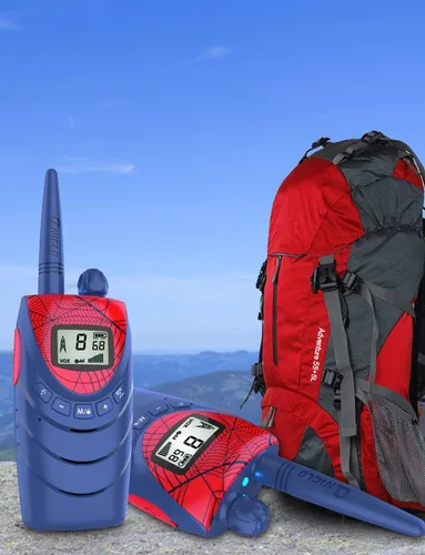 Vista 8 de QNIGLO Walkie Talkies para niños, paquete de 2 walkie talkies para niños, regalos para niños y niñas de 3, 4, 5, 6, 7, 8 años, senderismo al aire