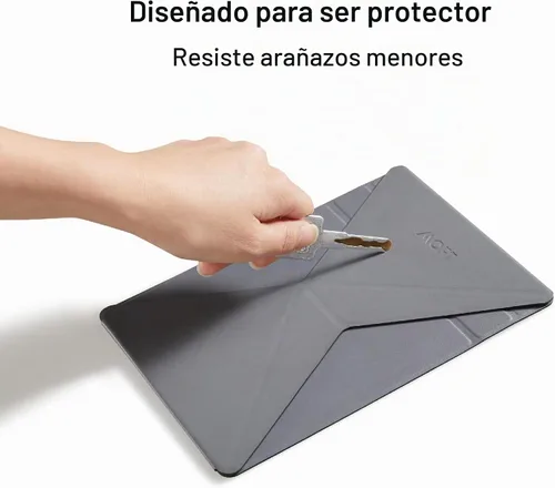 Vista 7 de MOFT Soporte delgado invisible para tableta, diseño ajustable y plegable, compatible con tabletas de hasta 7.9-9.7 pulgadas, versión adhesiva, gris
