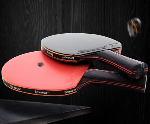 Vista 7 de Senston Juego de 2 palas profesionales de ping pong intermedias avanzadas, raquetas de tenis de mesa con estuche de transporte
