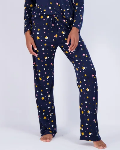 Vista 5 de Real Essentials 2 Pack Womens Pajama Set Super-Soft Short & Long Sleeve Top With Pants (Available In Plus Size)