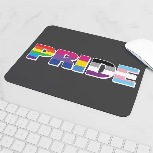 Vista 4 de CafePress LGBTQ Pride - Alfombrilla de mouse de goma antideslizante