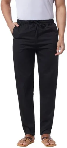 Vista 20 de Pantalones casuales de lino de algodón para hombre, pantalones sueltos de playa, pantalones largos de yoga ligeros