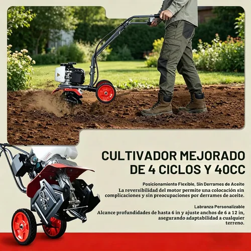 Vista 3 de GardenTrax Mini cultivador de 4 ciclos