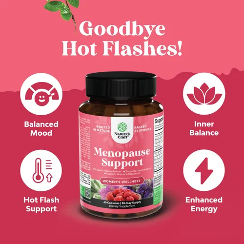 Vista 4 de Paquete de suplemento de menopausia a base de hierbas para mujeres y píldoras de biotina pura de 10000 mcg para mujeres y hombres, perfecto