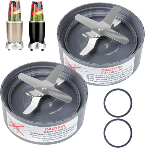 Vista 8 de Cuchilla extractora de repuesto, compatible con licuadora NutriBullet 600 W/900 W de la serie Pro con juntas de sellado de goma de silicona de grado