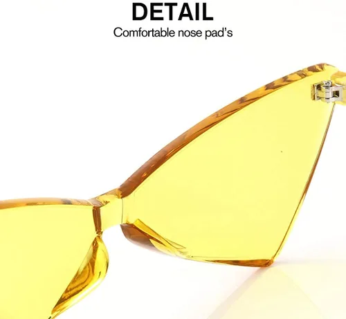 Vista 9 de OLIN Yoela Triangle Rimless Sunglasses One Piece Colored Transparent Sunglasses For Women and Men