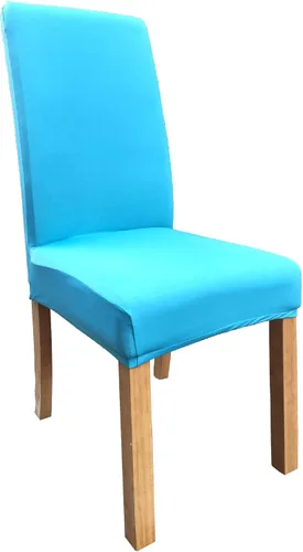 Vista 2 de Funda protectora de tela de elastano elástica extraíble y lavable para silla de comedor (color aguamarina, 6)