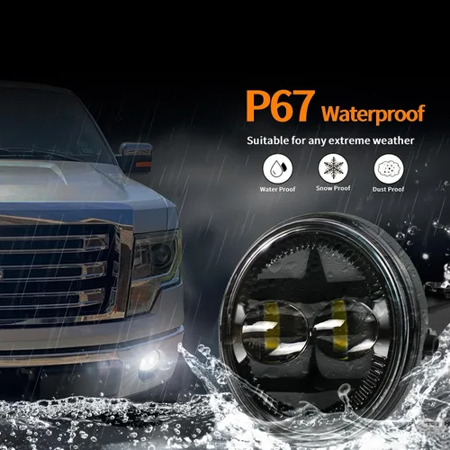 Vista 5 de Faros antiniebla LED para F150 compatibles con F150 2006-2014, Ranger 2008-2011, Expedition 2007-2014, kit de luces de conducción de parachoques
