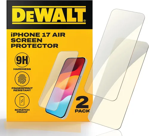 Vista 12 de DEWALT Protector de pantalla de vidrio resistente para iPhone 12 Pro Max, paquete de 2 protectores de pantalla de vidrio templado, compatible