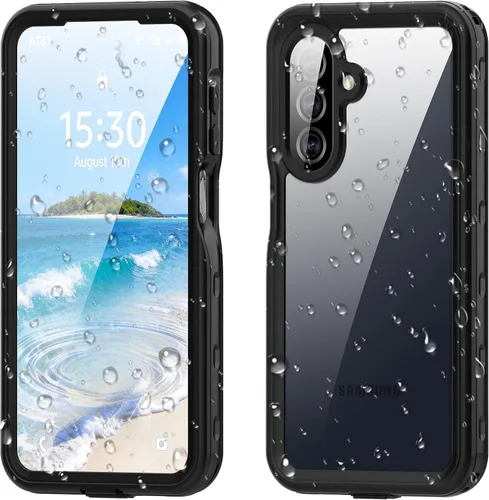 Vista 11 de Miimall Funda impermeable para Samsung Galaxy A15 5G, IP68 bajo el agua, a prueba de caídas de 14 pies, protector de pantalla integrado, a prueba