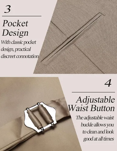Vista 5 de Coofandy chaleco para traje o esmoquin con 5 botones, para hombre.
