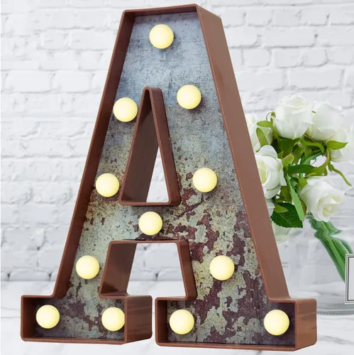 Vista 25 de Elnsivo - Letras con luces LED, efecto a hierro