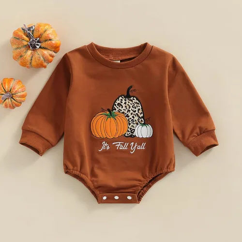 Vista 7 de MoZiKQin Sudadera de cuello redondo para bebé niña y niño, suéter de gran tamaño, mameluco de manga larga, lindo otoño e invierno