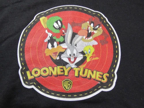 Vista 2 de Bioworld Looney Tunes Badge - Sudadera con capucha negra para niño, Negro