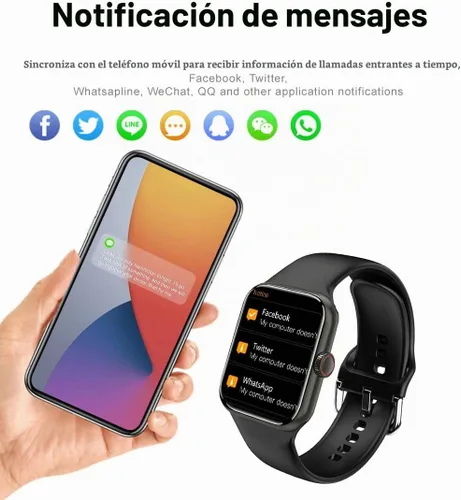 Vista 11 de Reloj inteligente para hombres y mujeres, compatible con Android iOS iPhone, pantalla táctil de 2.09 pulgadas, rastreador de actividad física, reloj
