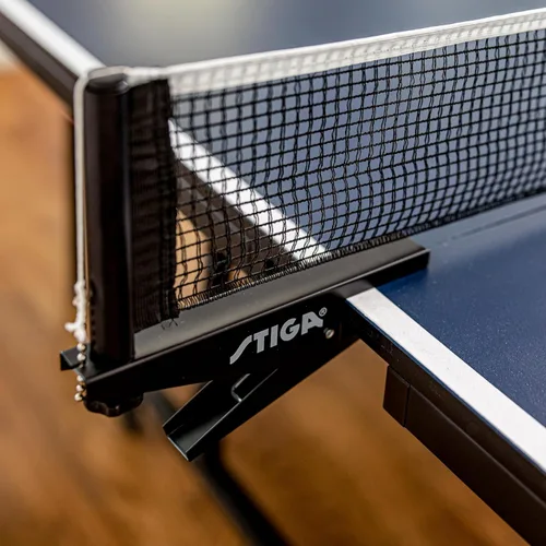 Vista 2 de STIGA Premium Clipper Regulation Table Tennis Net and Post Sets - Easy Set Up and Spring Activated Clip ping Pong net Set