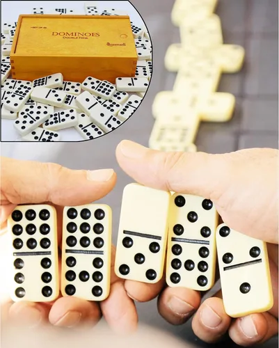 Vista 7 de Juego de dominó doble 9 – Juego de dominó para adultos y niños a partir de 8 años – Juego de dominó doble nueve, juegos de mesa clásicos – Juego