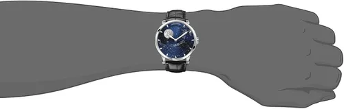 Vista 4 de Agelocer - Reloj de pulsera de lujo para hombre con esfera de diamante y esfera de color azul