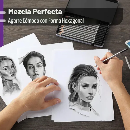 Vista 7 de Mr. Pen - Lápices de dibujo para dibujar, paquete de 14