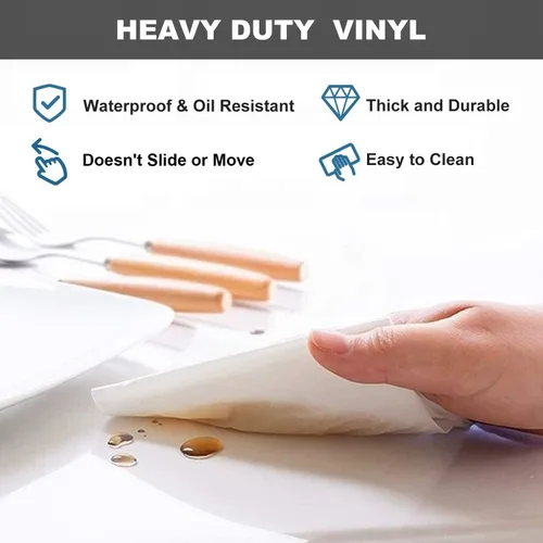 Vista 5 de Protector de suelo transparente para suelos de madera dura/alfombras, 24 32 48 56 72 80 88 96 pulgadas, vinilo plástico XL entrada corredor