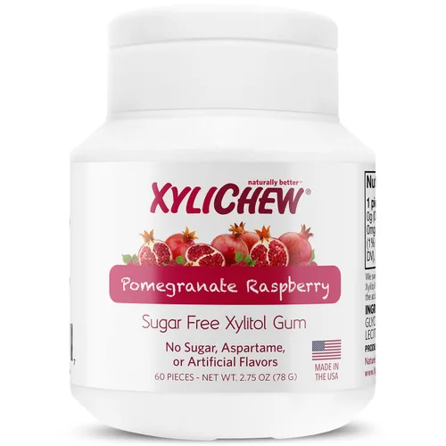 Vista 22 de Xylichew Goma de mascar 100% xilitol sin OMG, sin aspartamo, sin gluten y sin azúcar, cuidado bucal natural, alivia el mal aliento y la boca seca