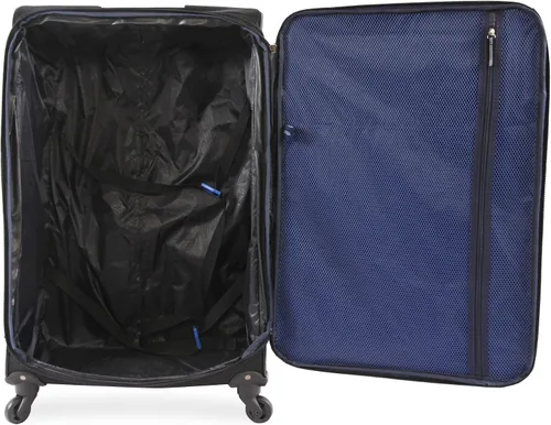 Vista 9 de Nautica Seascape Collection 4pc Softside Luggage Set BlackBlue