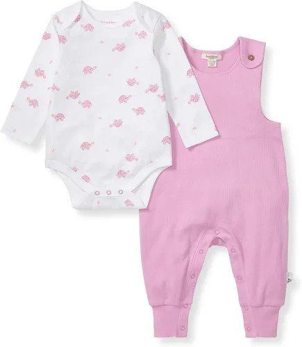 Vista 14 de Burt's Bees Baby Conjunto de mameluco y pantalón unisex, 100% algodón orgánico Azul Micro Bee
